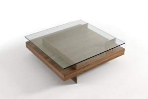 Mesa de centro madera y cristal