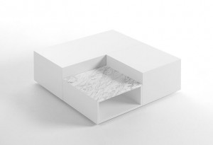 Mesa de centro modular en blanco