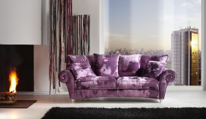 sofa elegante malva