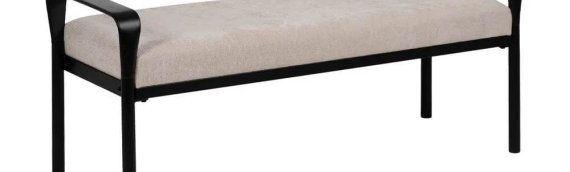 BEIGE-METAL STOOL