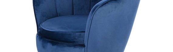 BLUE VELVET ARMCHAIR