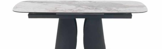EXTENDABLE BLACK DINING TABLE