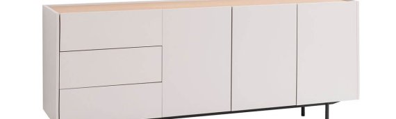 OAK-GRAY LACQUER SIDEBOARD