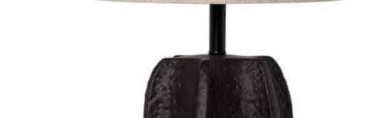 BLACK CERAMIC TABLE LAMP